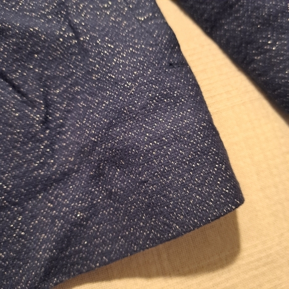 Gymboree girls size small or 5-6 blue with silver filament has pockets - Picture 3 of 5